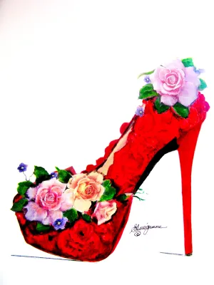 "Active life, active shoes!", Original Native Canadian Painting