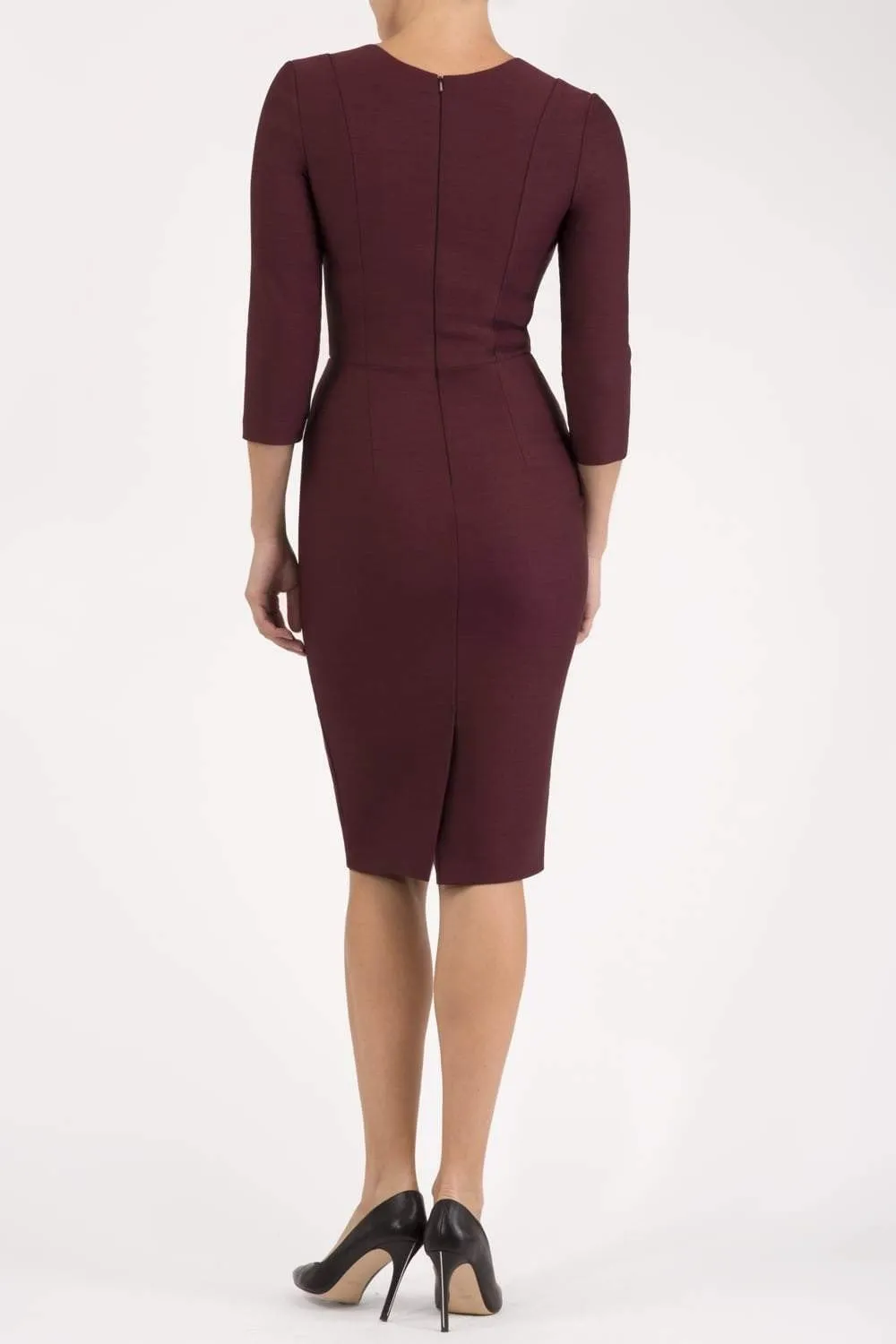 Seed Rowena Square Neckline Sleeved Pencil Dress
