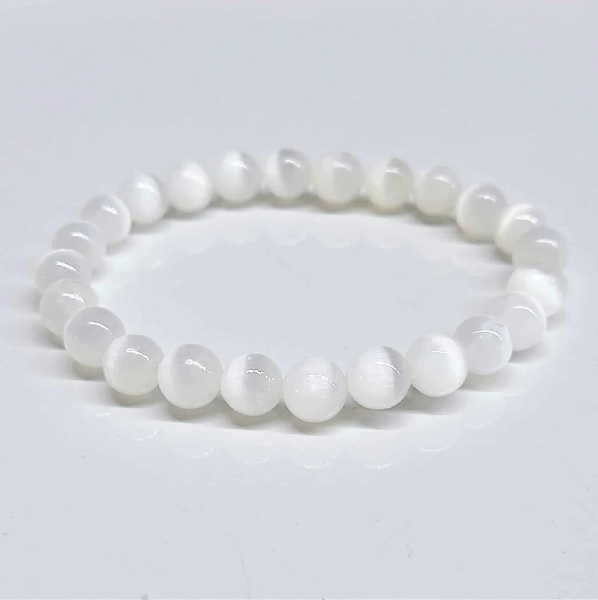 Selenite Stackable Bracelet 8mm
