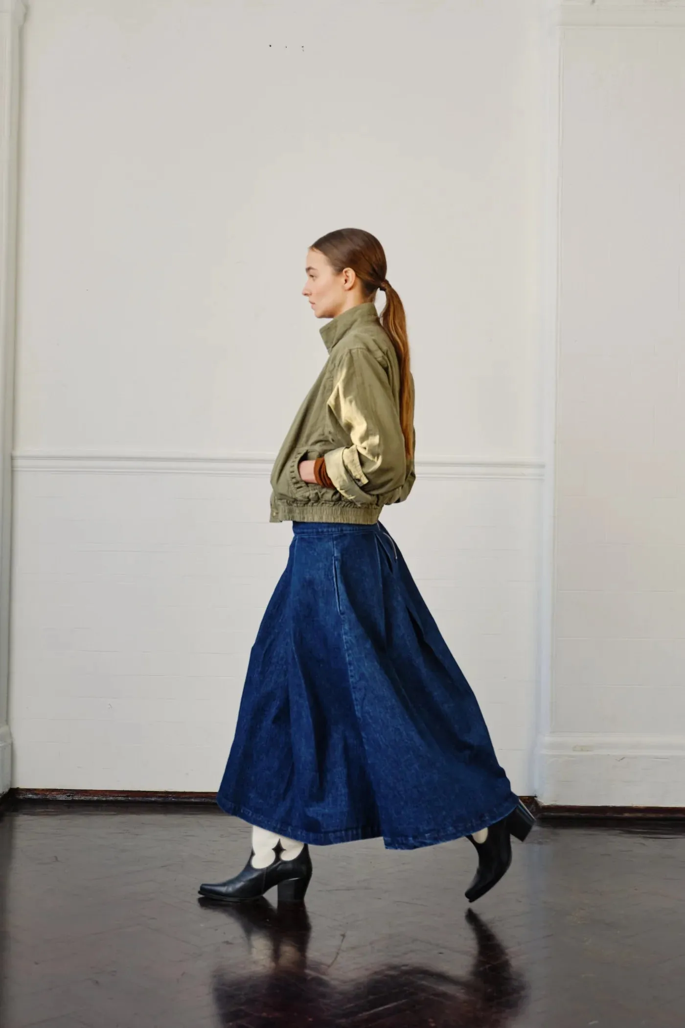 seventy   mochi Maddie denim skirt Dark Americana