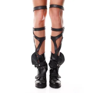 SHR Hugs and Kisses overknee black leather gladiator boots