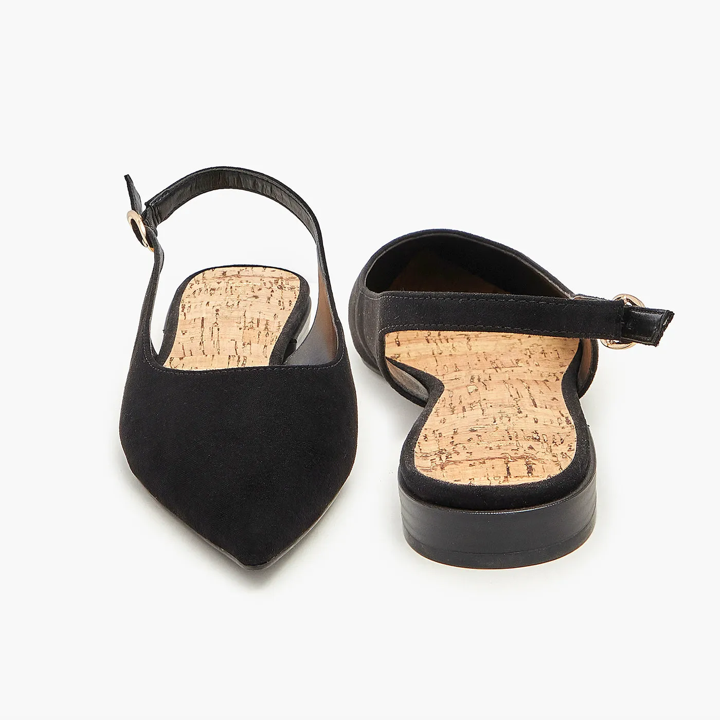 Suede Sling Back Sandals