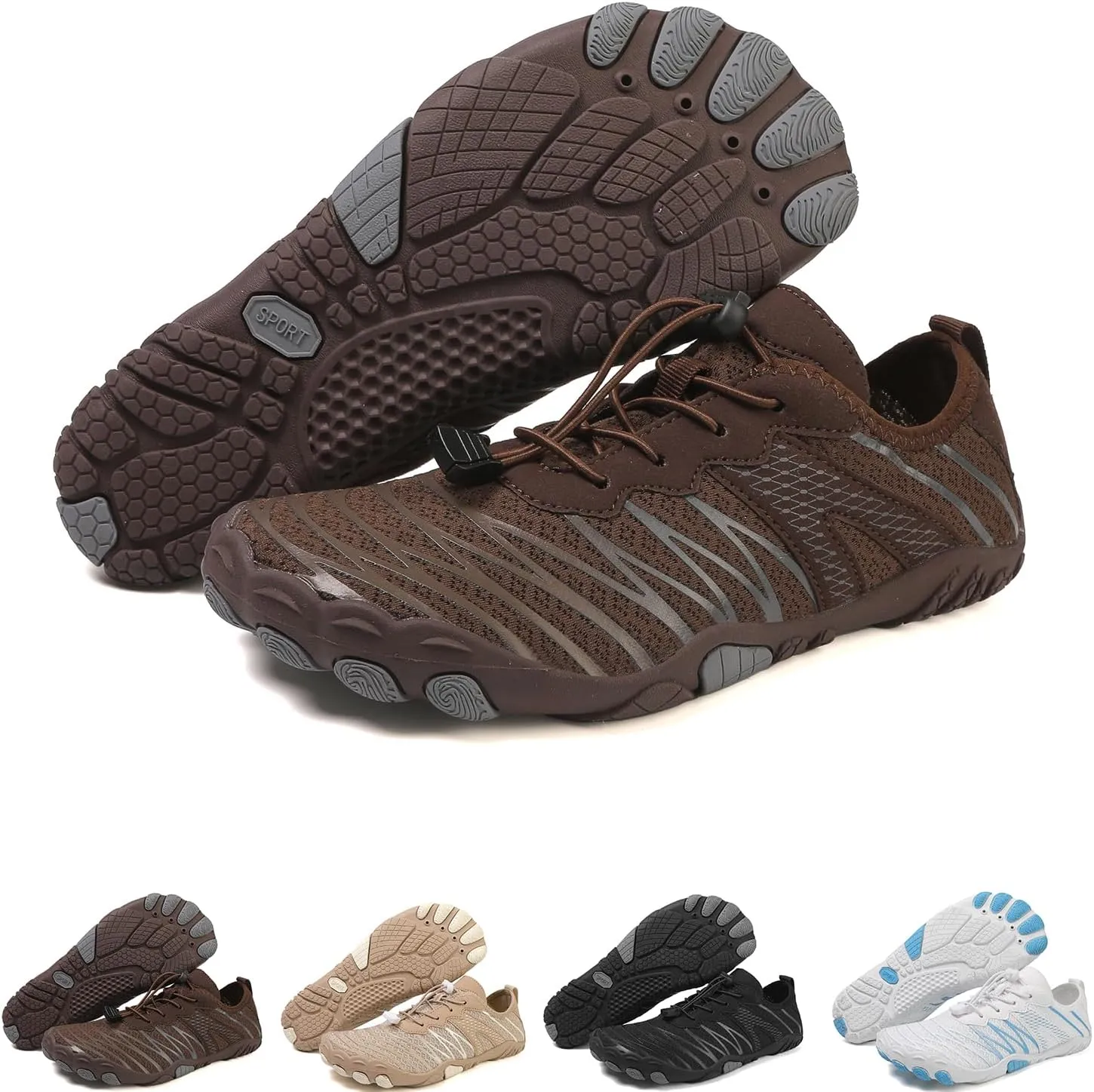 Summer Wading Sneakers for Women Men, Non-Slip Waterproof Quick Drying Soft Soled Shock Absorbing Barefoot Shoes, Hiking Shoes