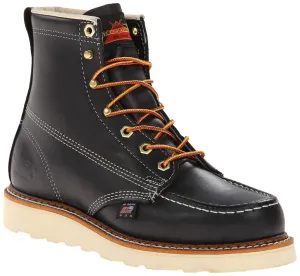 Thorogood Men's 6" American Heritage Black Moc Toe Maxwear Wedge Work Boot