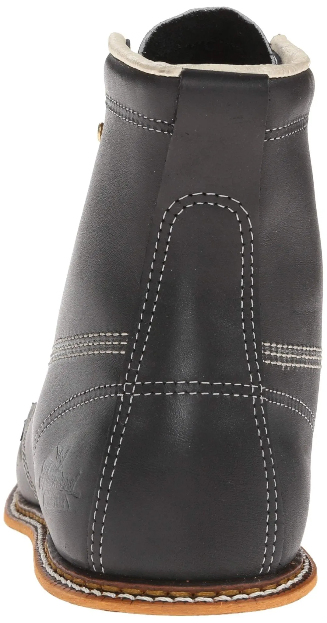 Thorogood Men's 6" American Heritage Black Moc Toe Maxwear Wedge Work Boot
