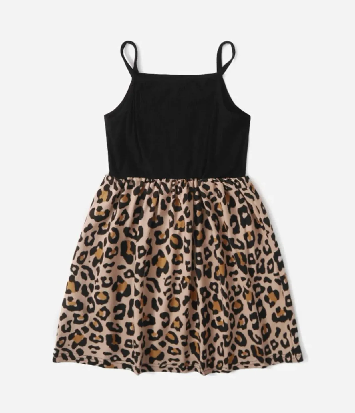 Toddler girls leopard print cami dress
