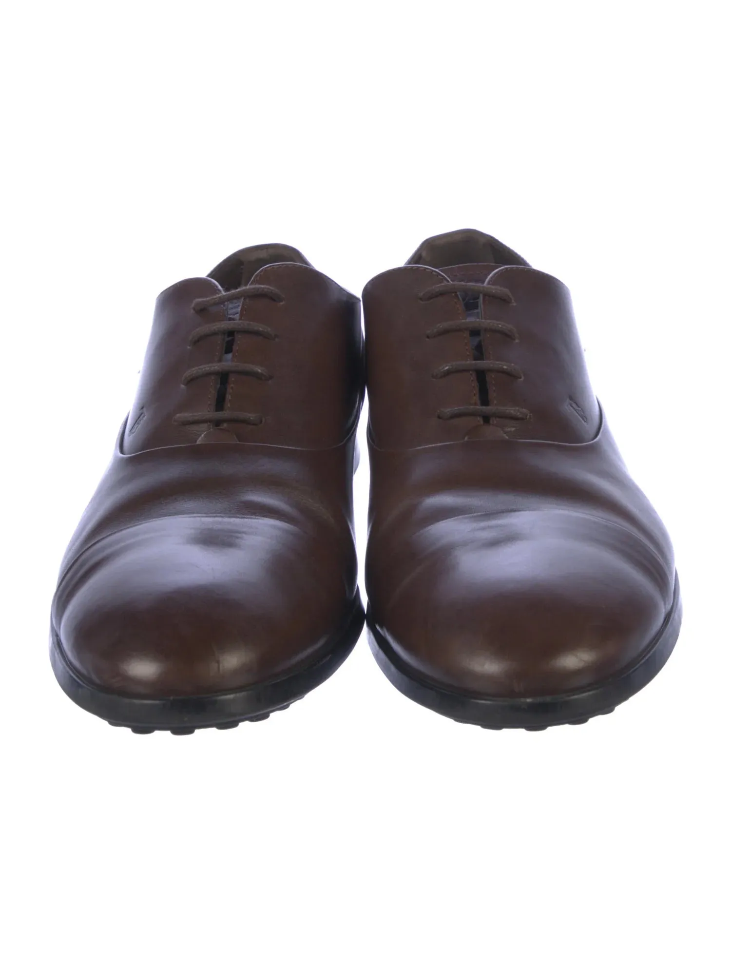 TOD’S Brown Leather Oxfords SHOES SIZE UK 8.5 men