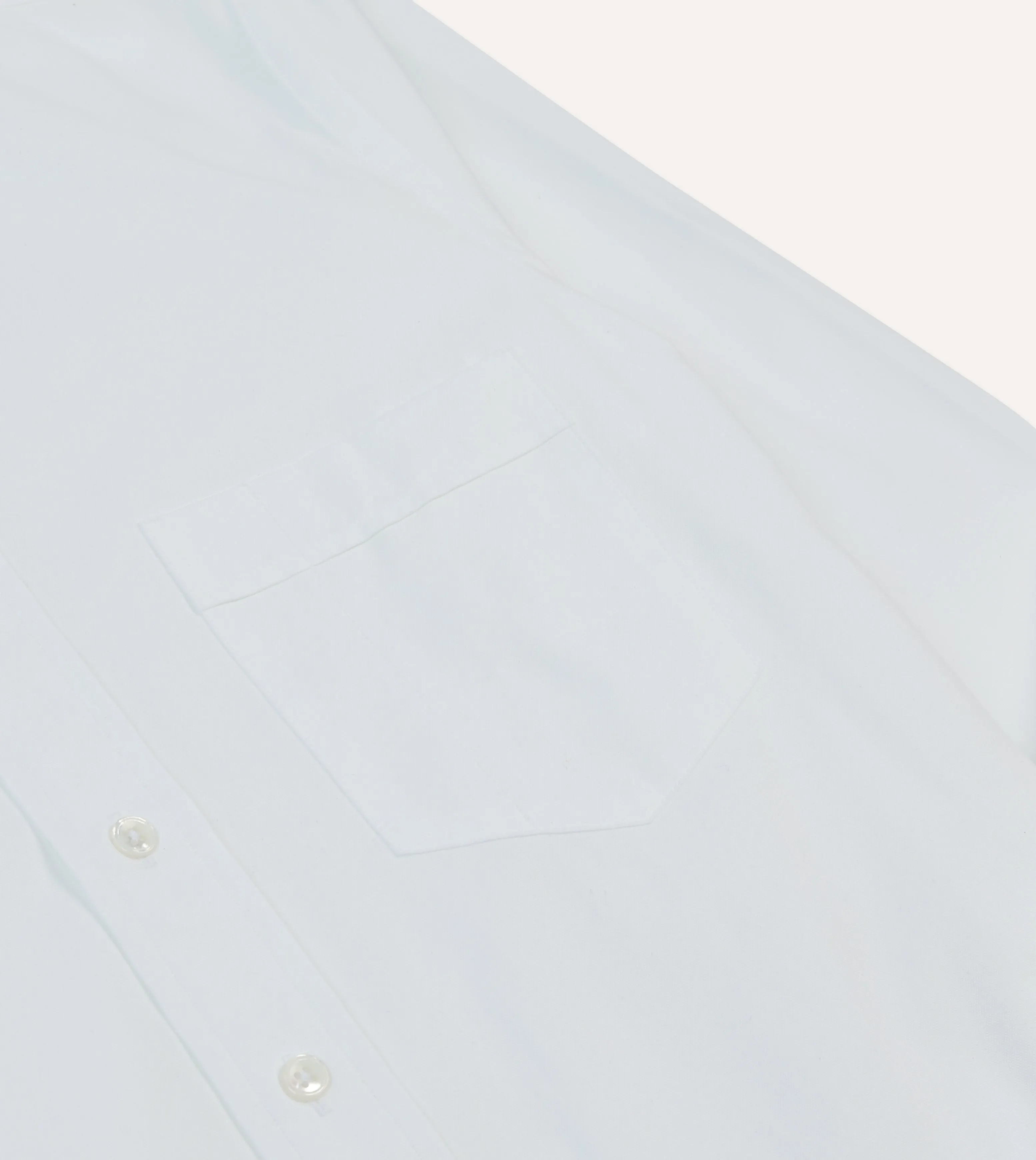 White Pinpoint Oxford Cotton Cloth Button-Down Shirt