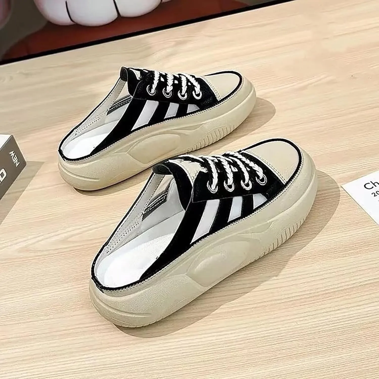 Women Cutout Platform Sneaker Sandals Breathable Mesh Sport Shoes Slip-On Platform MulesGarden Clogs Sandals