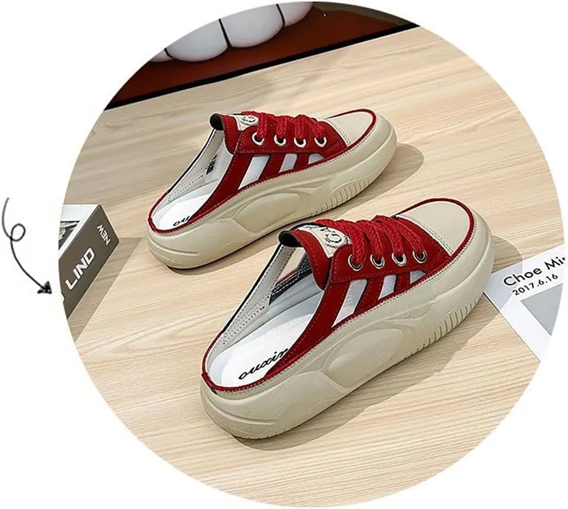 Women Cutout Platform Sneaker Sandals Breathable Mesh Sport Shoes Slip-On Platform MulesGarden Clogs Sandals