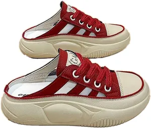Women Cutout Platform Sneaker Sandals Breathable Mesh Sport Shoes Slip-On Platform MulesGarden Clogs Sandals