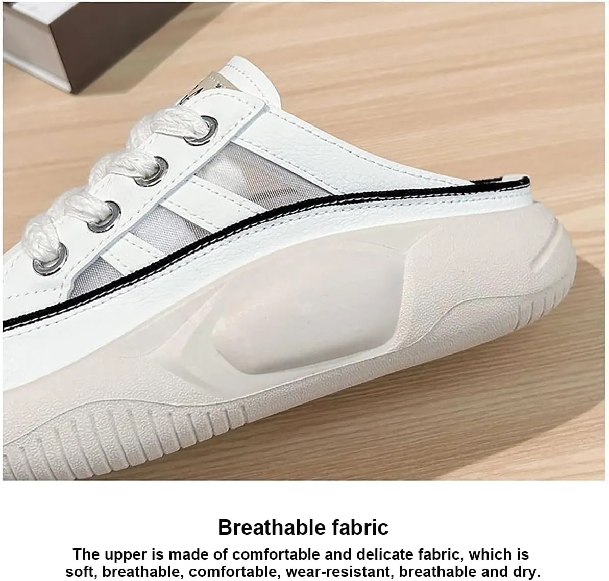 Women Cutout Platform Sneaker Sandals Breathable Mesh Sport Shoes Slip-On Platform MulesGarden Clogs Sandals