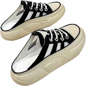 Women Cutout Platform Sneaker Sandals Breathable Mesh Sport Shoes Slip-On Platform MulesGarden Clogs Sandals