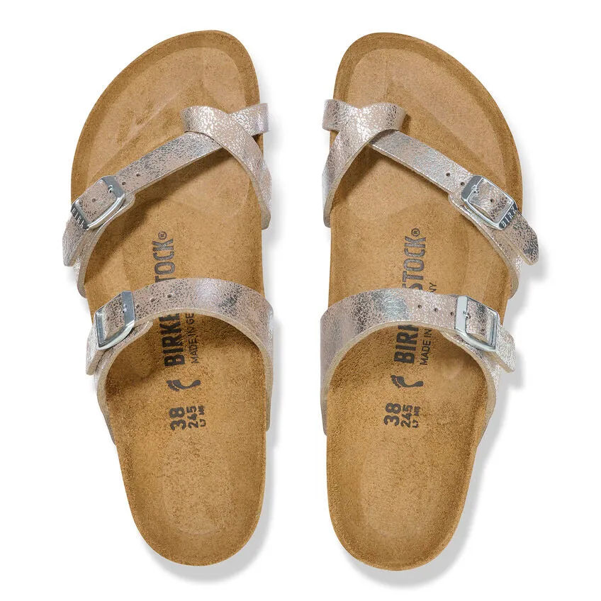 WOMEN'S BIRKENSTOCK MAYARI SANDAL | WASHED METALLIC SILVER
