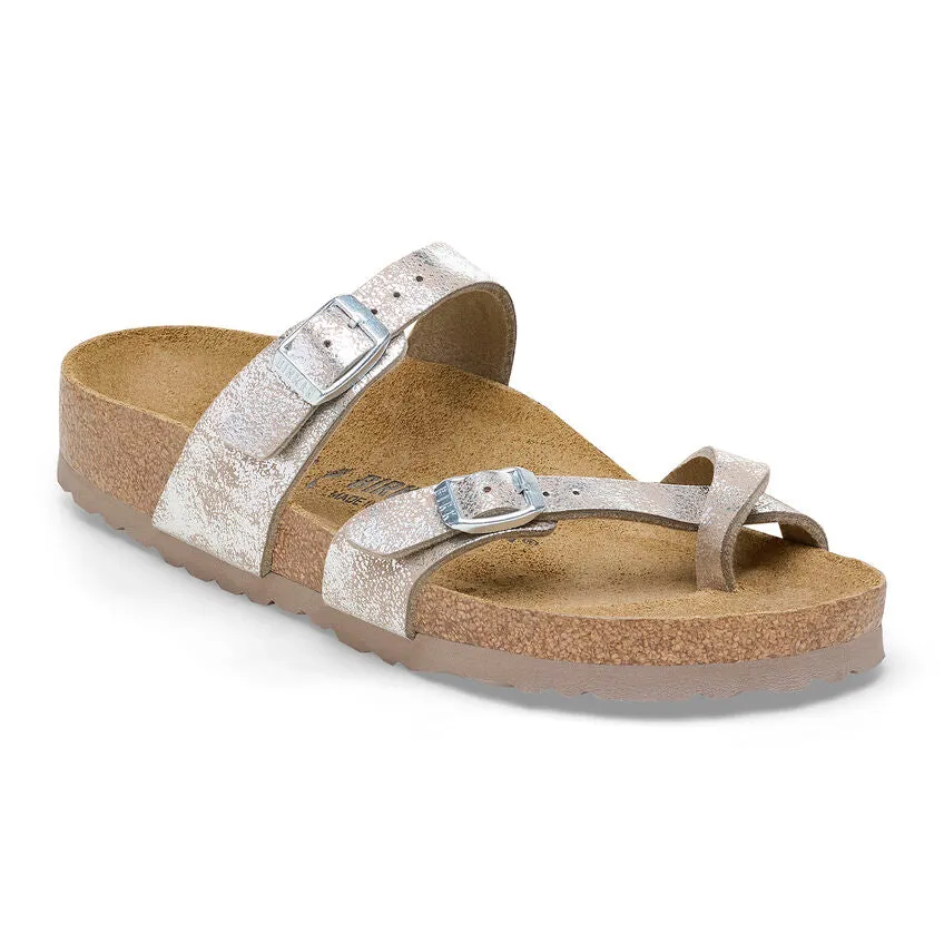 WOMEN'S BIRKENSTOCK MAYARI SANDAL | WASHED METALLIC SILVER