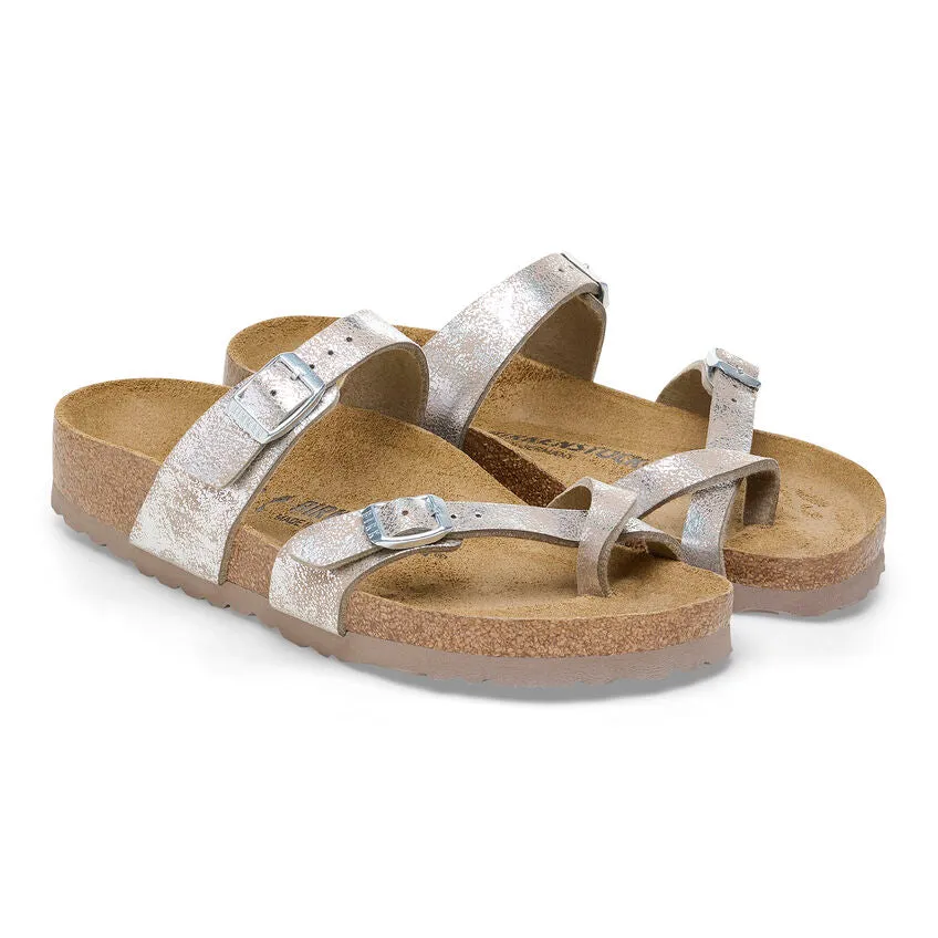 WOMEN'S BIRKENSTOCK MAYARI SANDAL | WASHED METALLIC SILVER